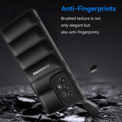 GALAXY A53  5g THE PUFFER EDITION BLACK BUMPER BACK CASE
