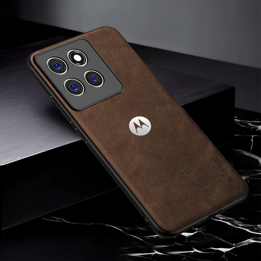 MOTOROAL EDGE 60 PRO 5G PU LEATHER PROTECTIVE BACK CASE WITH CAMERA PROTECTION