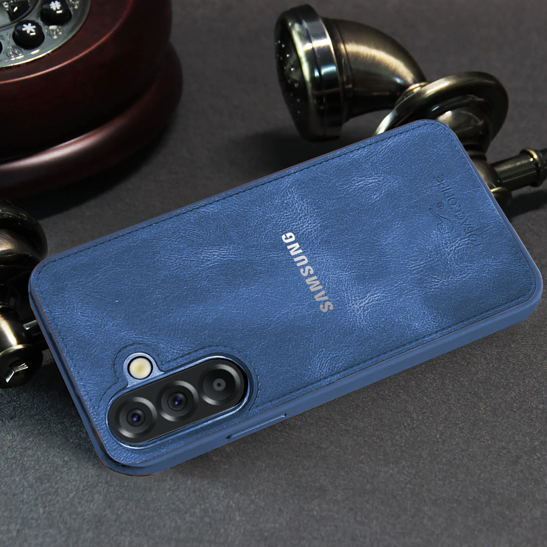 SAMSUNG A15 5G TABACCO PIPES  LEATHER PROTECTIVE BACK CASE