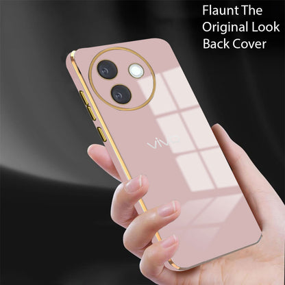 VIVO Y39 5G GOLD ELECTROPLATED LUXURIOUS BACK CASE WITH CAMERA PROTECTION