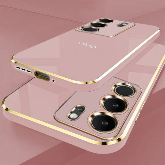 VIVO V29 5G ULTRA-SHINE GOLD ELECTROPLATED LUXURIOUS BACK CASE WITH CAMERA PROTECTION