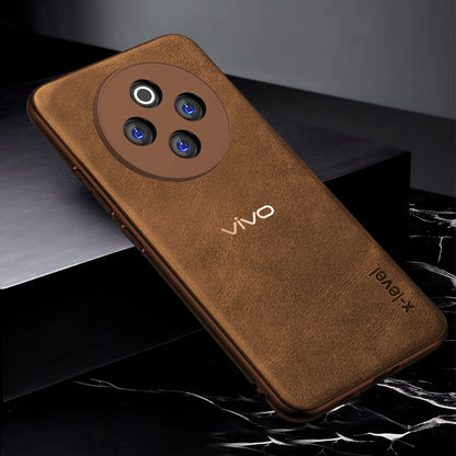 VIVO T4 5G Vintage Leather Stitched Protective Back Case