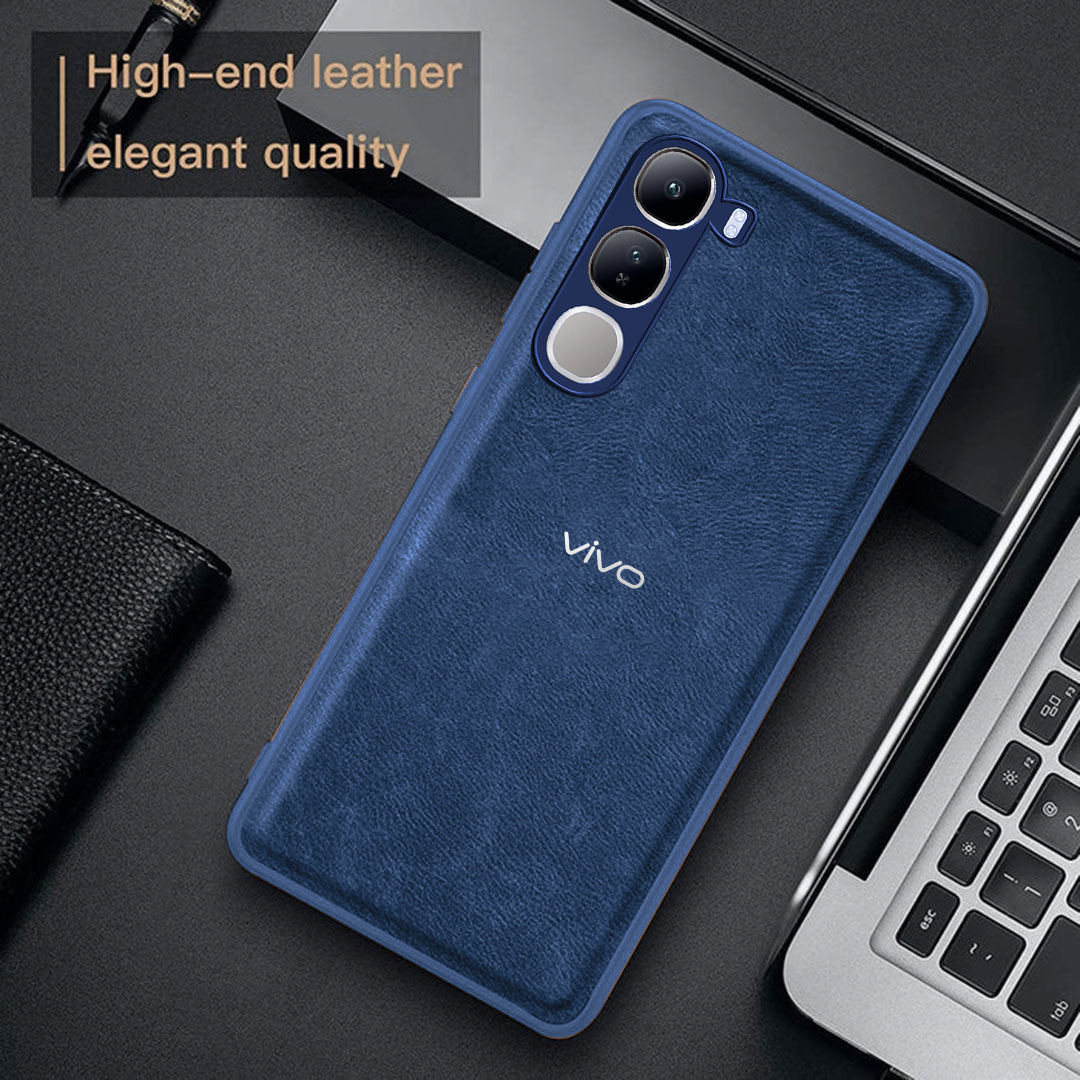 VIVO Y300 5G VINTAGE PU LEATHER PROTECTIVE BACK CASE