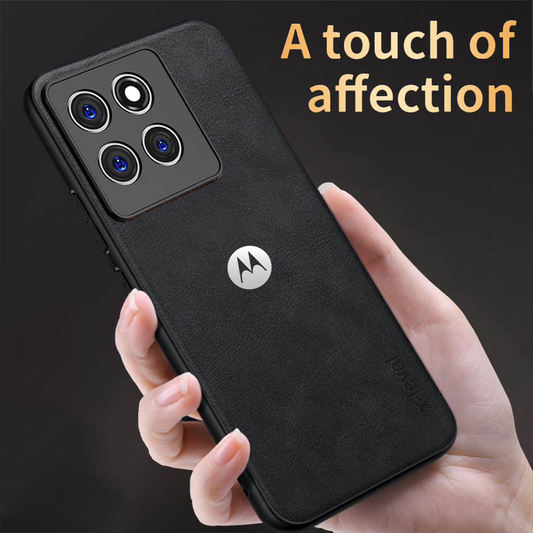 MOTOROAL EDGE 60 FUSION 5G  PU LEATHER PROTECTIVE BACK CASE WITH CAMERA PROTECTION