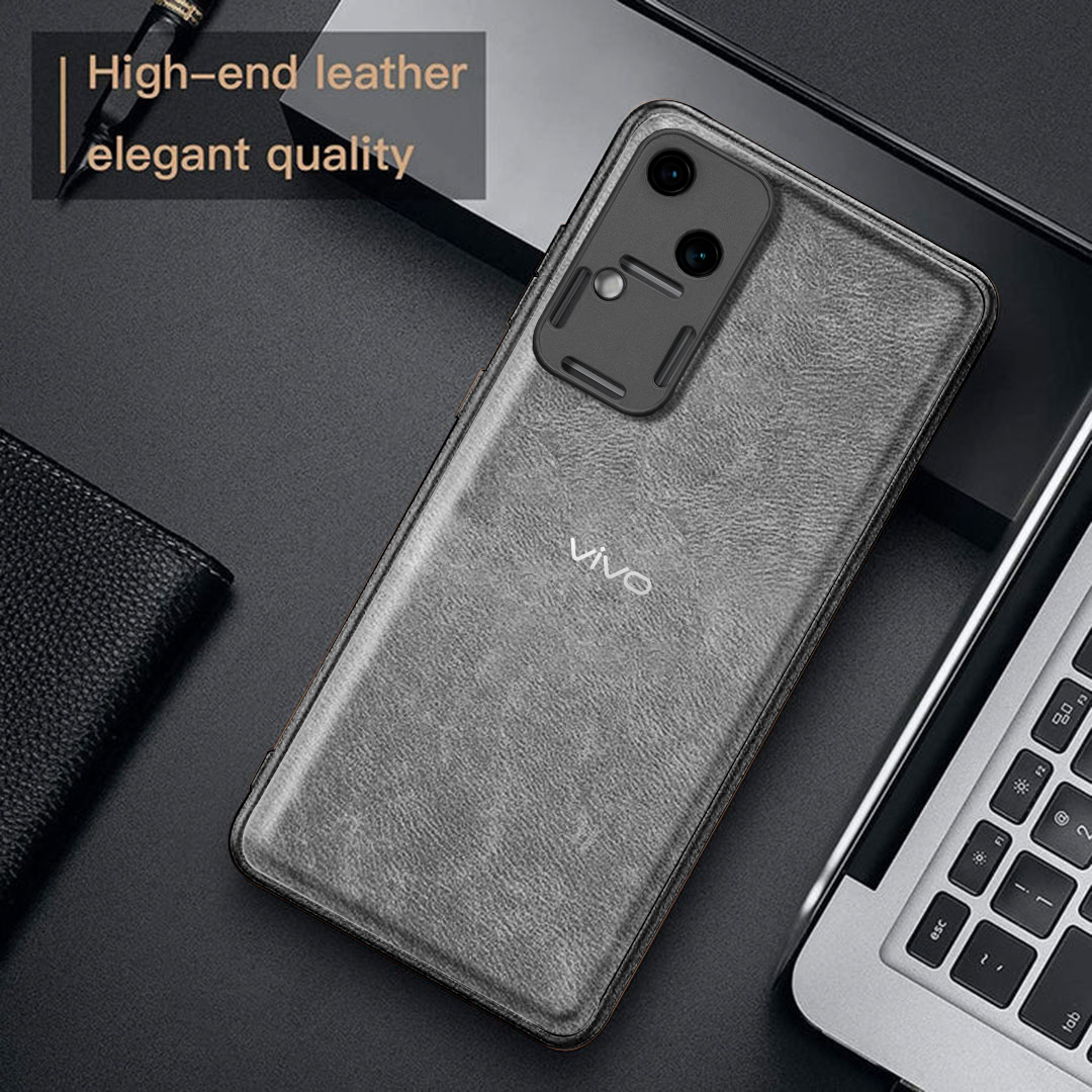 VIVO V30 5G VINTAGE PU LEATHER PROTECTIVE BACK CASE