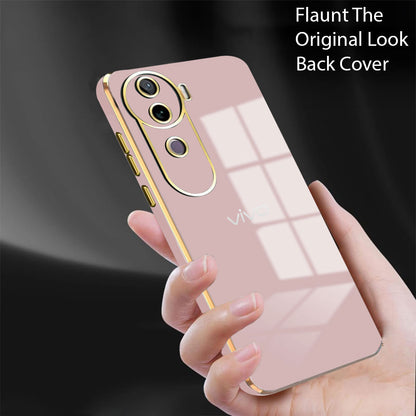 VIVO V40E 5G GOLD ELECTROPLATED LUXURIOUS BACK CASE WITH CAMERA PROTECTION