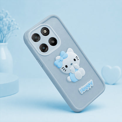 MOTOROLA EDGE 70 FUSION Cute 3D Kitty Soft Silicone Shockproof Protective Back Cover with Camera Protection