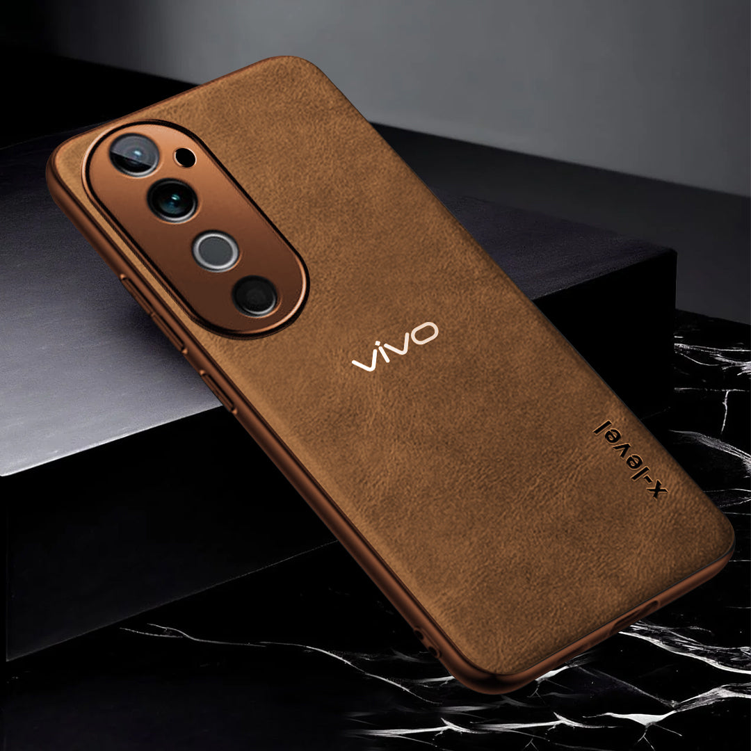 VIVO V40 5G VINTAGE PU LEATHER PROTECTIVE BACK CASE