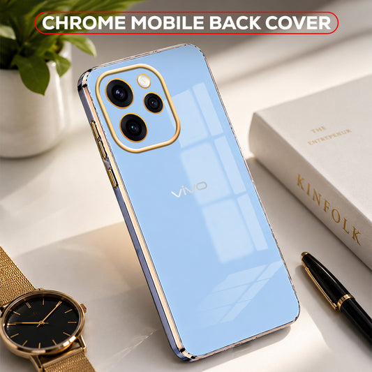 VIVO V70 5G GOLD ELECTROPLATED LUXURIOUS BACK CASE WITH CAMERA PROTECTION