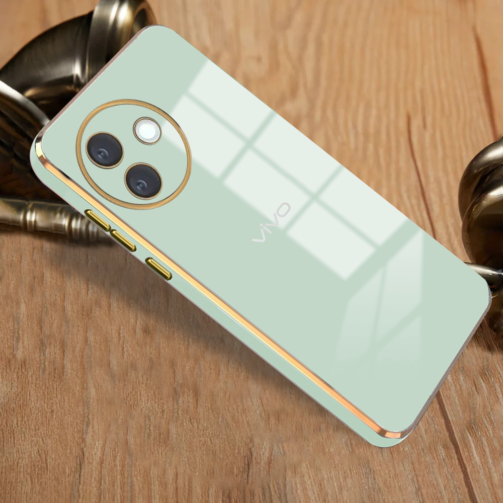 VIVO Y39 5G GOLD ELECTROPLATED LUXURIOUS BACK CASE WITH CAMERA PROTECTION