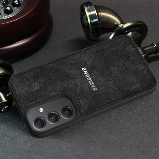 SAMSUNG A34 5G TABACCO PIPES LEATHER PROTECTIVE BACK CASE