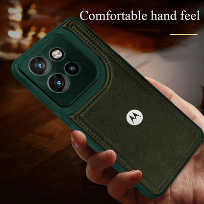 MOTOROLA EDGE 50 NEO 5G Vintage Leather Stitched Protective Back Case