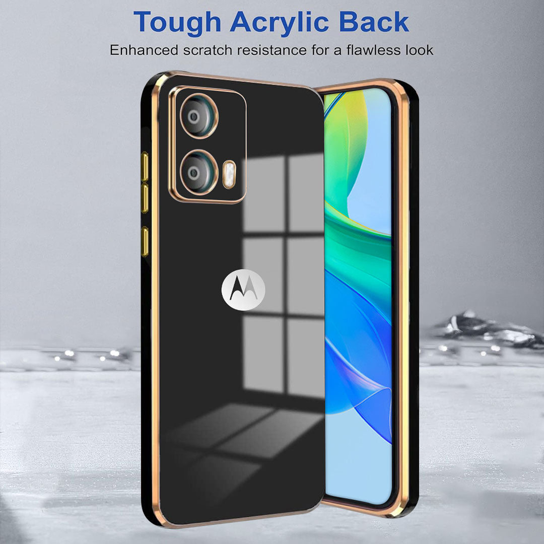 MOTOROLA EDGE 50 FUSION 5G ULTRA-SHINE GOLD ELECTROPLATED LUXURIOUS BACK CASE WITH CAMERA PROTECTION
