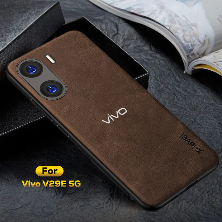 VIVO V29E 5G VINTAGE PU LEATHER PROTECTIVE BACK CASE