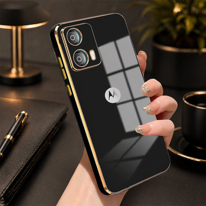MOTOROLA EDGE 50 FUSION 5G ULTRA-SHINE GOLD ELECTROPLATED LUXURIOUS BACK CASE WITH CAMERA PROTECTION