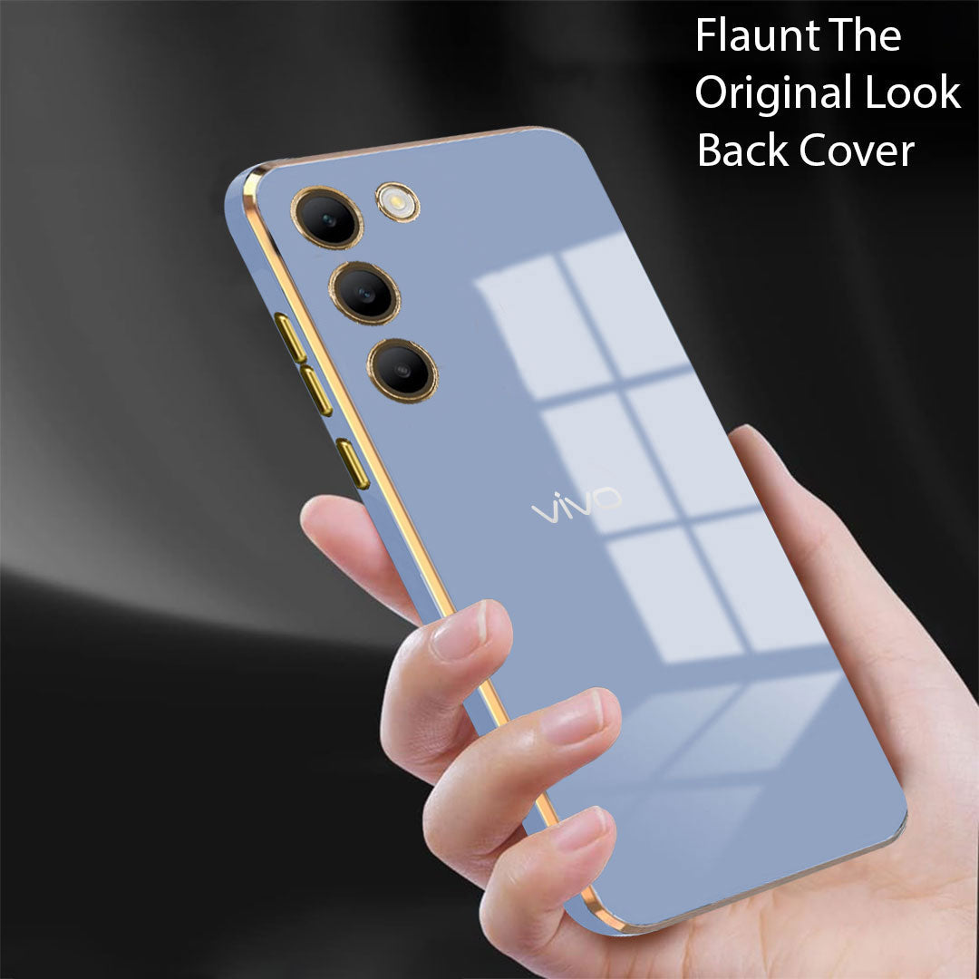 VIVO Y200E 5G ULTRA-SHINE GOLD ELECTROPLATED LUXURIOUS  BACK CASE WITH CAMERA PROTECTION