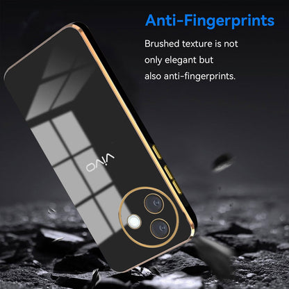 VIVO Y39 5G GOLD ELECTROPLATED LUXURIOUS BACK CASE WITH CAMERA PROTECTION