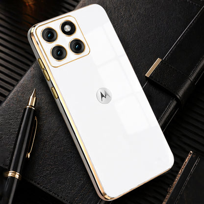 MOTOROLA EDGE 60 PRO 5G ULTRA-SHINE GOLD ELECTROPLATED LUXURIOUS BACK CASE WITH CAMERA PROTECTION
