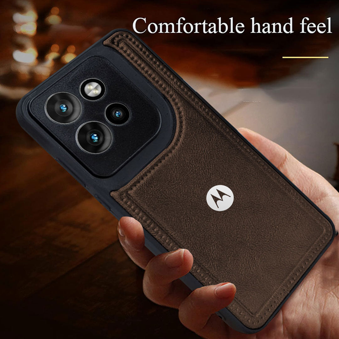 MOTOROLA EDGE 50 NEO 5G Vintage Leather Stitched Protective Back Case
