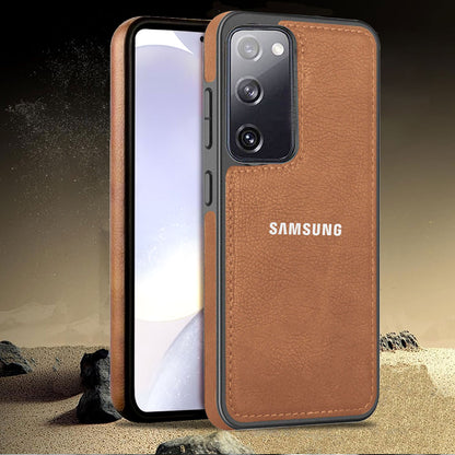 SAMSUNG S20 FE 5G  LEATHER PROTECTIVE BACK CASE