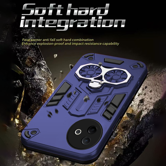 Vivo Y39 5G Armor knight Series Camera Protection 2 in 1 Shockproof Phone Cover with Kickstand