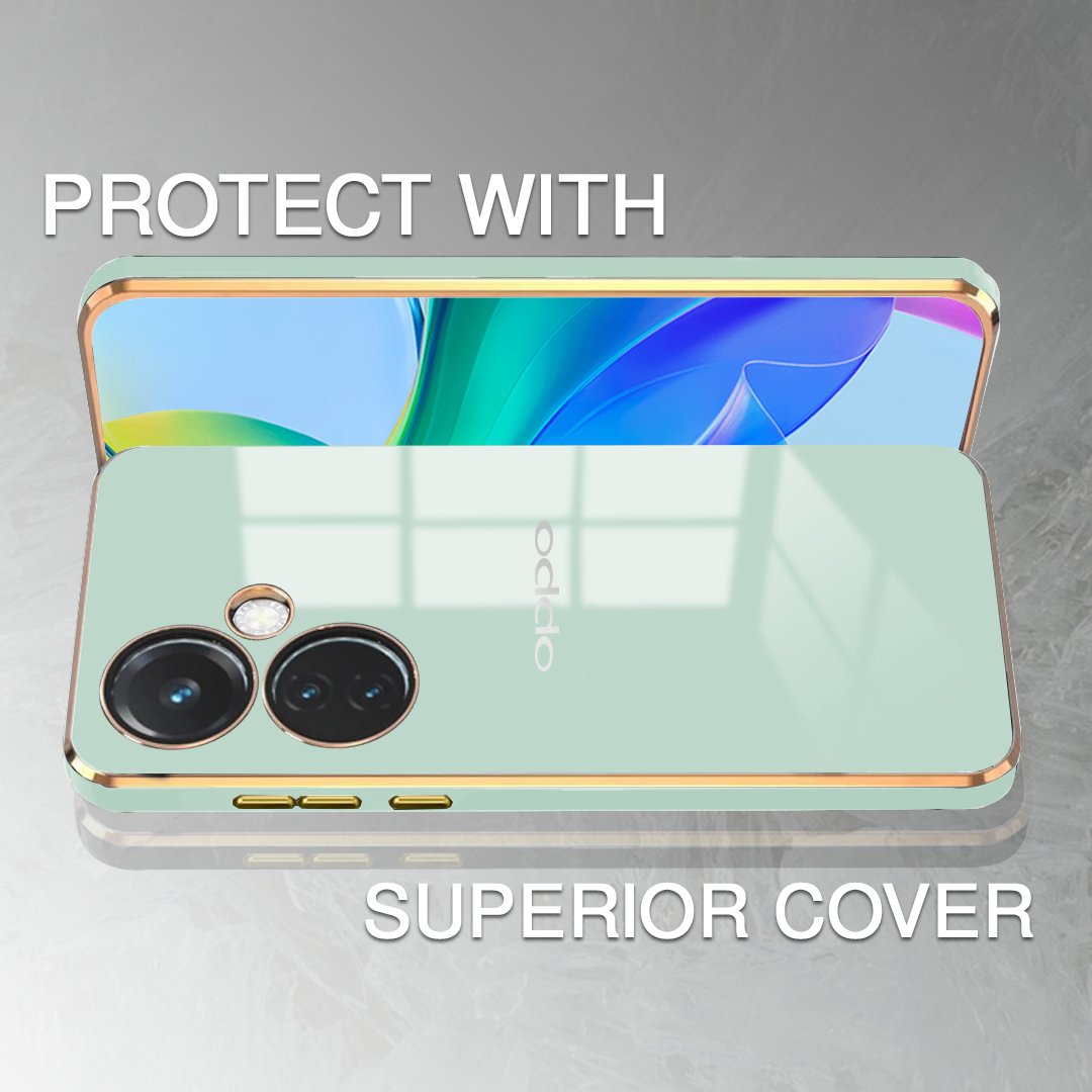 OPPO F25 PRO 5G ULTRA-SHINE GOLD ELECTROPLATED LUXURIOUS BACK CASE WITH CAMERA PROTECTION