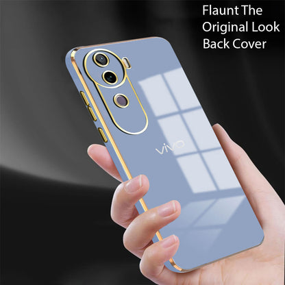 VIVO V40E 5G GOLD ELECTROPLATED LUXURIOUS BACK CASE WITH CAMERA PROTECTION