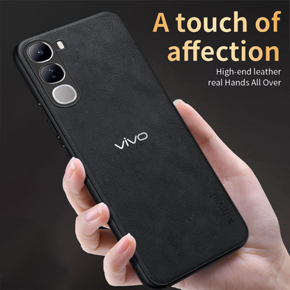 VIVO Y300 5G VINTAGE PU LEATHER PROTECTIVE BACK CASE