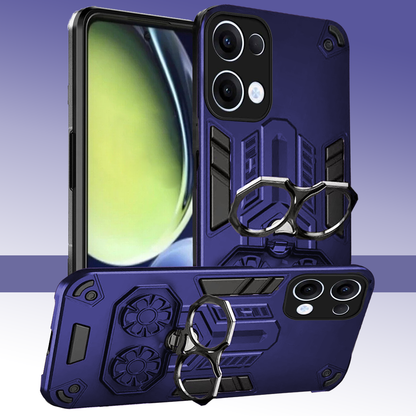 Oppo Reno 13 5G Armor knight Series Camera Protection 2 in 1 Shockproof Phone Cover with Kickstand