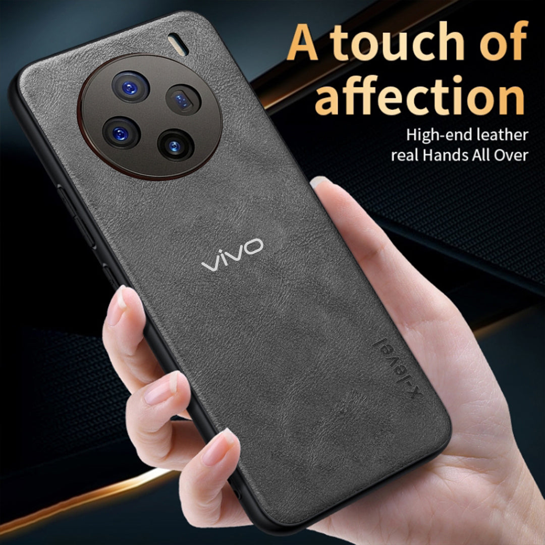 VIVO X100 5G Vintage Leather Stitched Protective Back Case Regular price