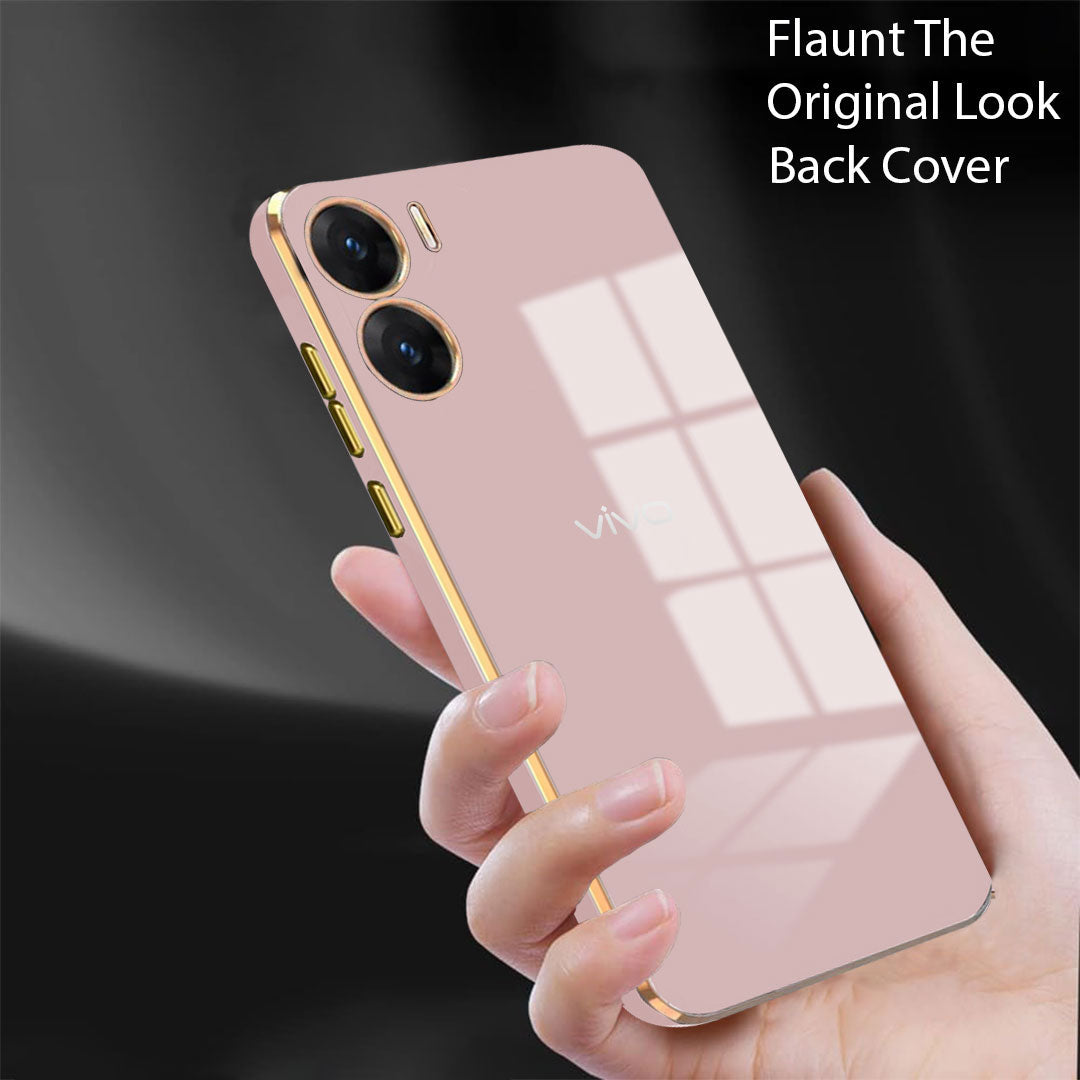 VIVO V29E 5G ULTRA-SHINE GOLD ELECTROPLATED LUXURIOUS BACK CASE WITH CAMERA PROTECTION