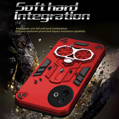 Vivo Y39 5G Armor knight Series Camera Protection 2 in 1 Shockproof Phone Cover with Kickstand