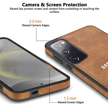 SAMSUNG S20 FE 5G  LEATHER PROTECTIVE BACK CASE