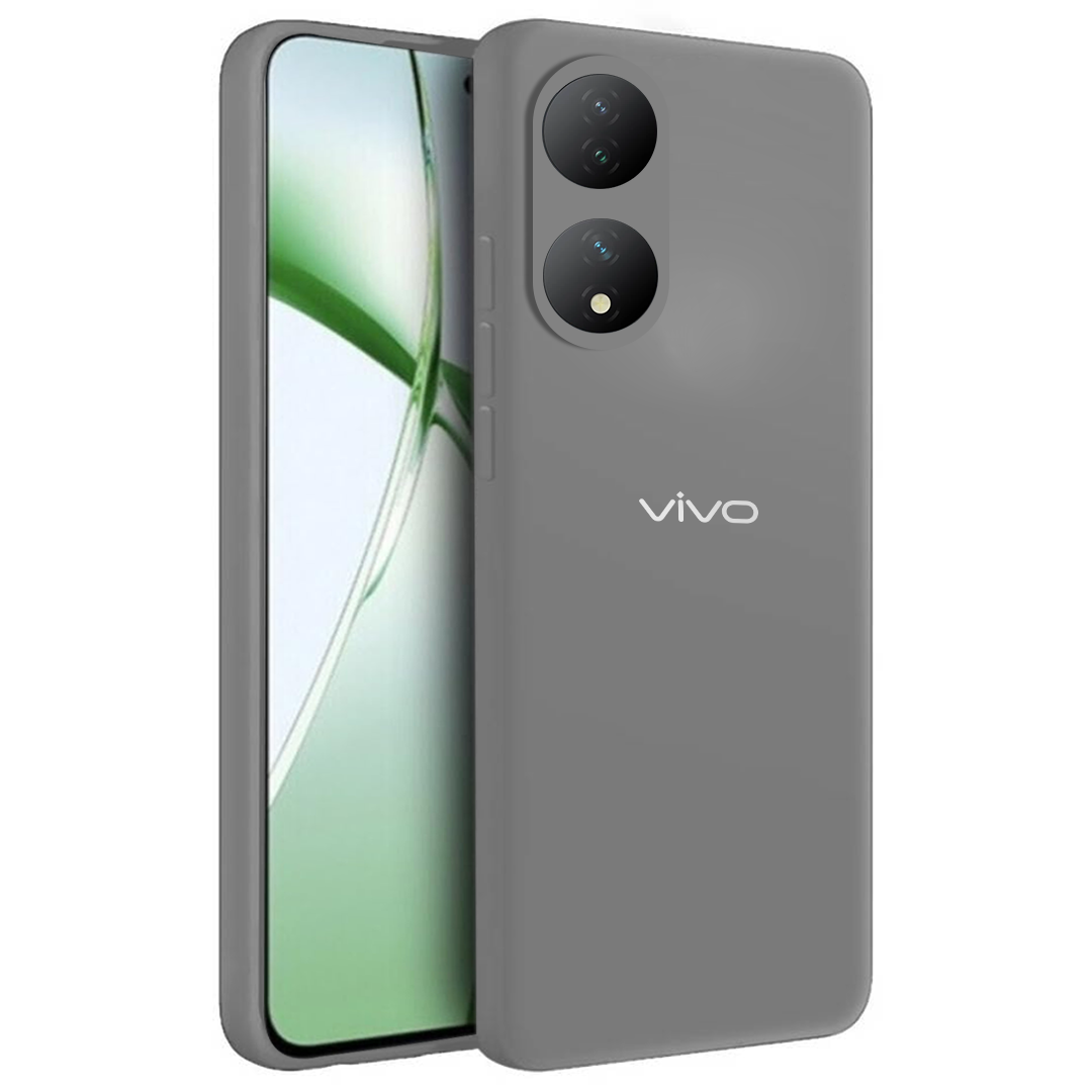 VIVO Y100 5G Liquid Silicone Velvet-Touch Silk Finish Protective Back Case