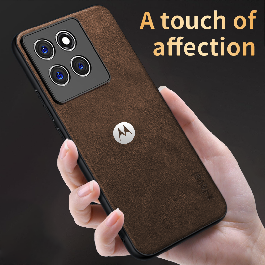 MOTOROAL EDGE 60 FUSION 5G  PU LEATHER PROTECTIVE BACK CASE WITH CAMERA PROTECTION