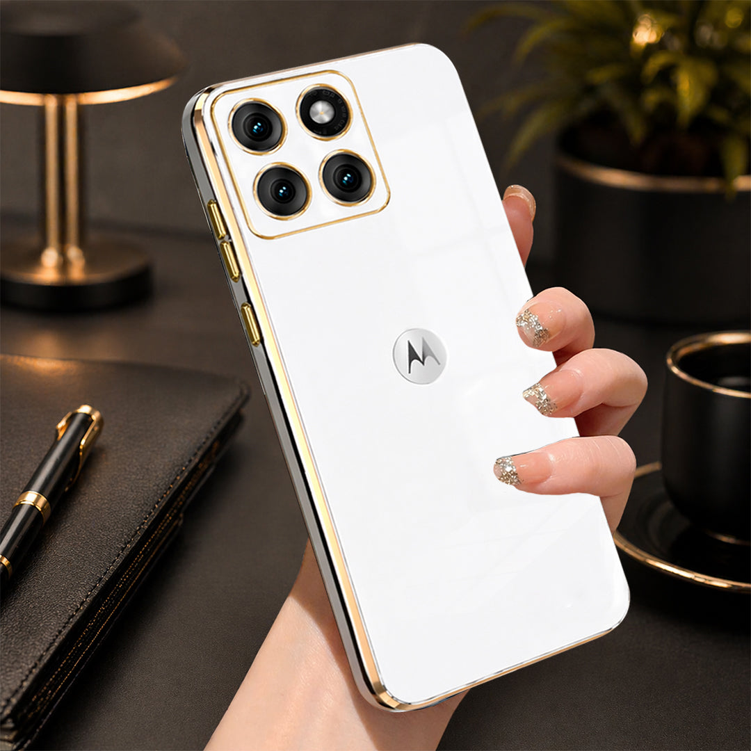 MOTOROLA EDGE 60 PRO 5G ULTRA-SHINE GOLD ELECTROPLATED LUXURIOUS BACK CASE WITH CAMERA PROTECTION