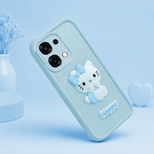 VIVO Y51 PRO Cute 3D Kitty Soft Silicone Shockproof Protective Back Cover with Camera Protection