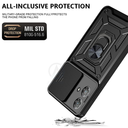MOTOROLA EDGE 40 NEO 5G ARMOR MILITARY-GRADE CASE WITH SLIDING CAMERA COVER & 360 KICKSTAND