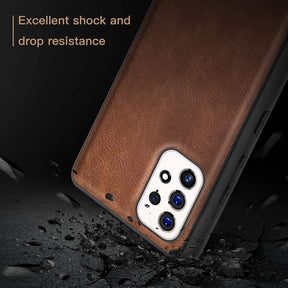 Galaxy A22 5G VINTAGE PU LEATHER PROTECTIVE BACK CASE