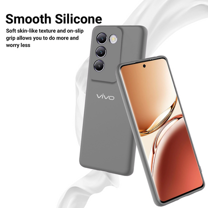 VIVO Y2OOE 5G Liquid Silicone Velvet-Touch Silk Finish Protective Back Case