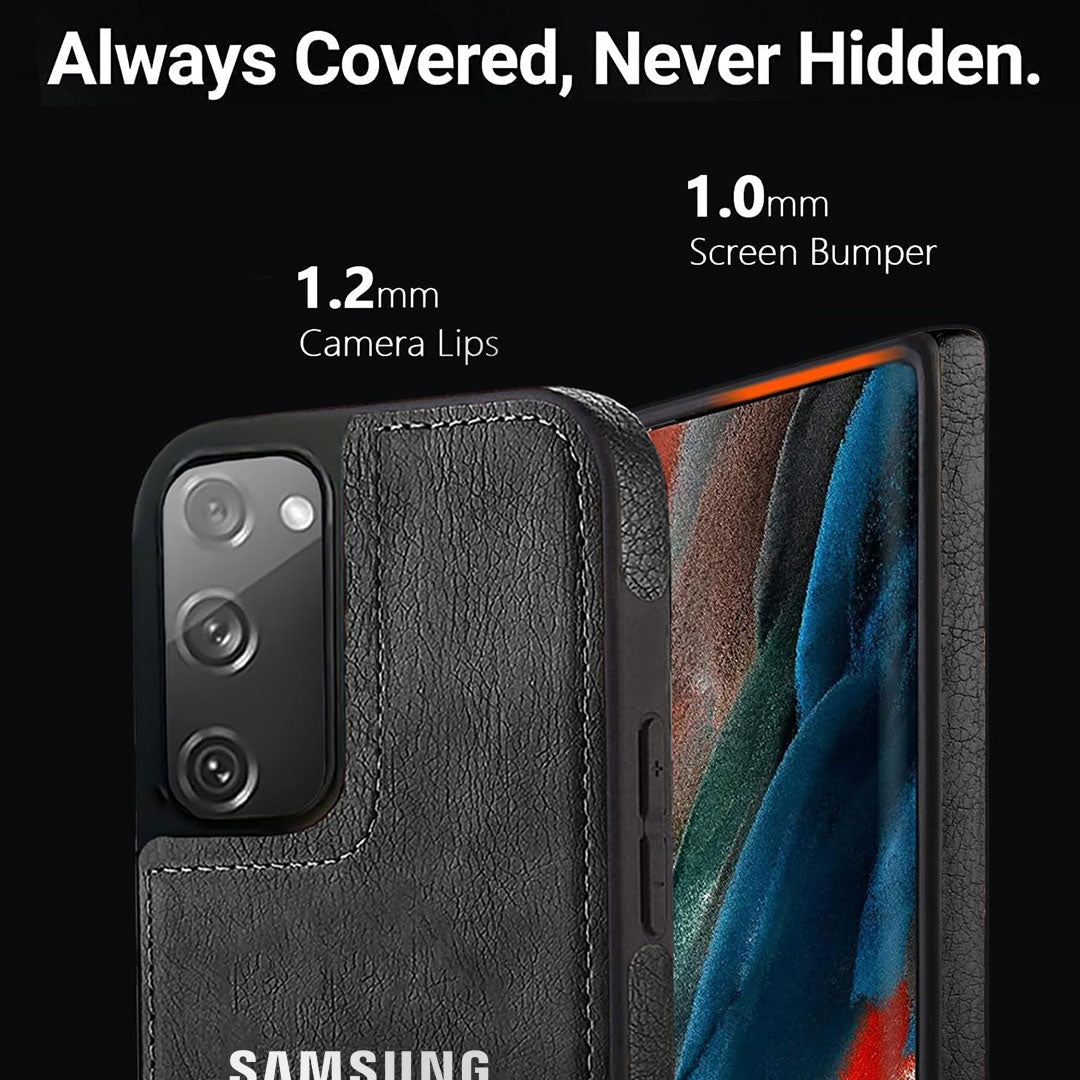 SAMSUNG S20 FE 5G  LEATHER PROTECTIVE BACK CASE