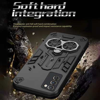 Vivo T3 5G Armor knight Series Camera Protection 2 in 1 Shockproof Phone Cover with Kickstand