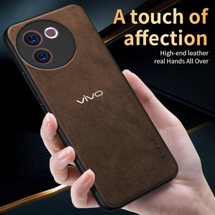 VIVO V30E 5G VINTAGE PU LEATHER PROTECTIVE BACK CASE