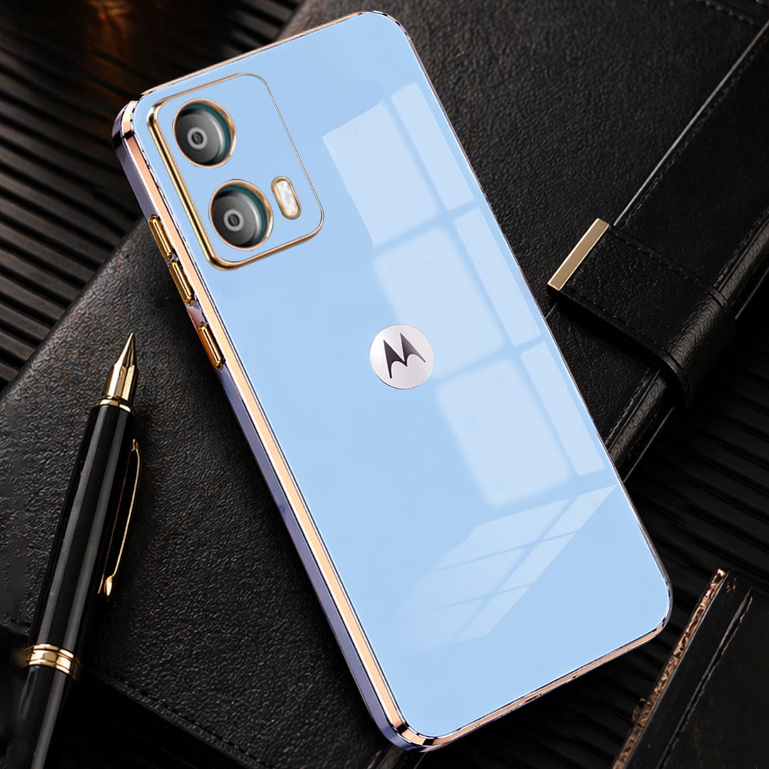MOTOROLA EDGE 50 FUSION 5G ULTRA-SHINE GOLD ELECTROPLATED LUXURIOUS BACK CASE WITH CAMERA PROTECTION