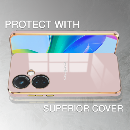 OPPO F25 PRO 5G ULTRA-SHINE GOLD ELECTROPLATED LUXURIOUS BACK CASE WITH CAMERA PROTECTION