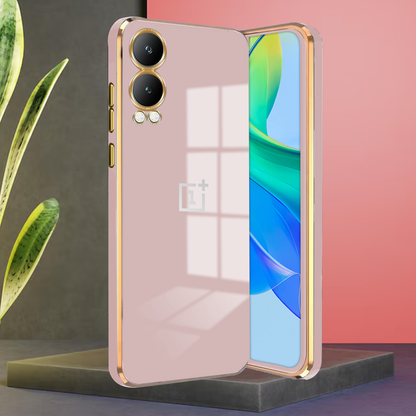 ONEPLUS NORD CE 4 LITE 5G ULTRA-SHINE GOLD ELECTROPLATED LUXURIOUS  BACK CASE WITH CAMERA PROTECTION