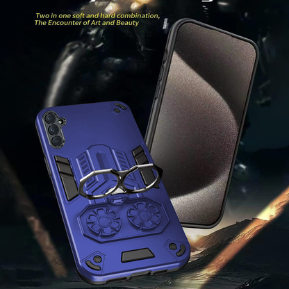 Samsung S23Fe 5G Armor knight Series Camera Protection 2 in 1 Shockproof Phone Cover with Kickstand