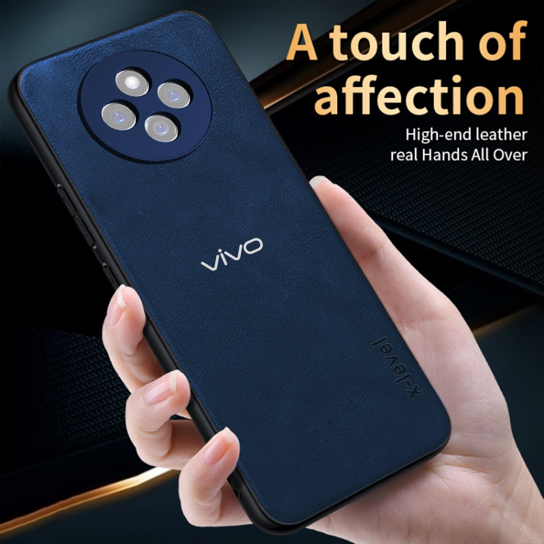 VIVO T4 5G Vintage Leather Stitched Protective Back Case