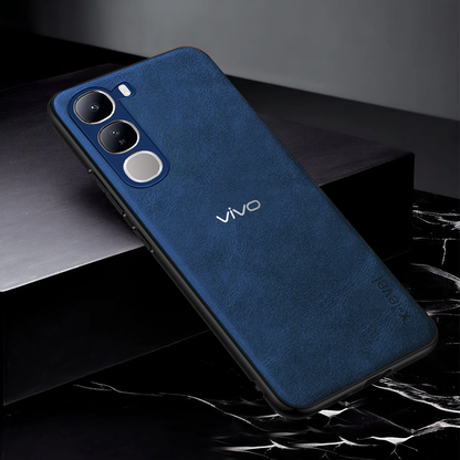 VIVO Y400 5G Vintage Leather Stitched Protective Back Case