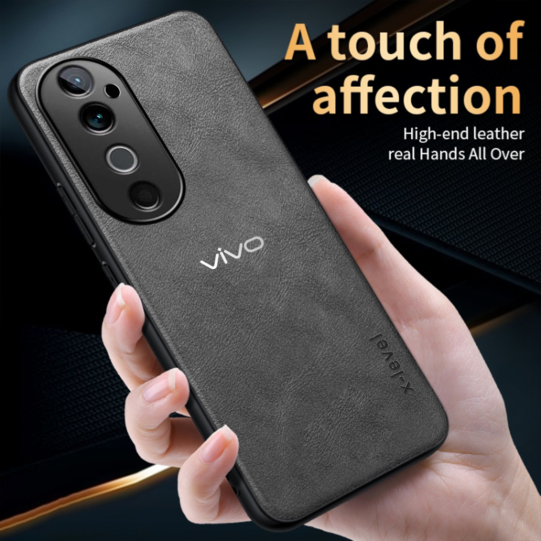 VIVO V40 5G VINTAGE PU LEATHER PROTECTIVE BACK CASE